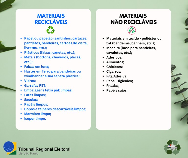 Eleições Sustentáveis 2024 TRE-SP