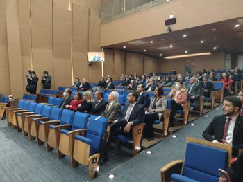 Presidente do TRE-SP, des. Paulo Galizia, durante a abertura do Congresso Paulista de Direito El...