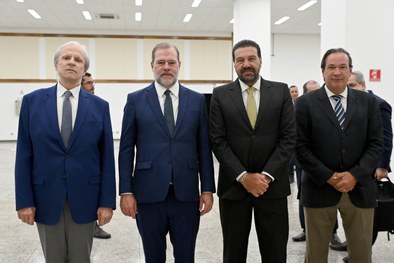 O presidente do TRE-SP, des. Silmar Fernandes, e o ministro do STF Dias Toffoli